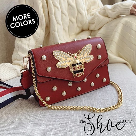 Queen Bee Pearl Crossbody Bag